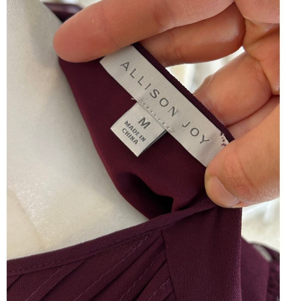 Alison Joy Women's Size M Purple Lightweight Blouse Baby Doll Blouse #0376 - Picture 6 of 10